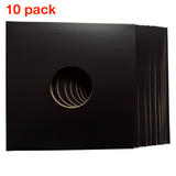 12" Inch Vintage Record Jackets "Disco Sleeves" 10-Pack Matte/Kraft - BLACK
