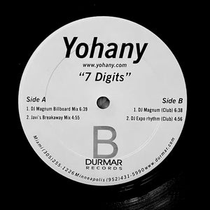 YOHANY "7 Digits" BREAKBEAT HOUSE TECHNO TRANCE RAVE R&B PROMO 12"