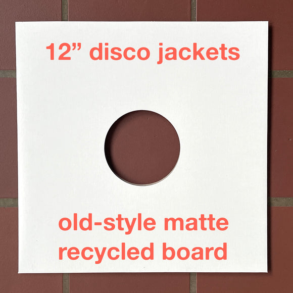 12" Inch Vintage Record Jackets "Disco Sleeves" 10-Pack Matte/Kraft Earcave 12" Inch Vintage Record Jackets "Disco Sleeves" 10-Pack Matte/Kraft Earcave