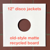 12" Inch Vintage Record Jackets "Disco Sleeves" 10-Pack Matte/Kraft