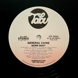 General Caine "Bomb Body" 1983 SYNTH BOOGIE FUNK 12"
