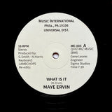 MAYE ERVIN "What Is It" PRIVATE MODERN SOUL SYNTH BOOGIE REISSUE 12"