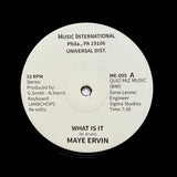 MAYE ERVIN "What Is It" PRIVATE MODERN SOUL SYNTH BOOGIE REISSUE 12"