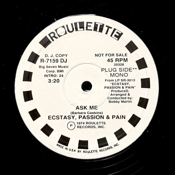 ECSTASY, PASSION & PAIN 