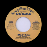 De'sire ‎"I Don't Care / Feed On The Groove" MODERN SOUL DISCO FUNK REISSUE 7"