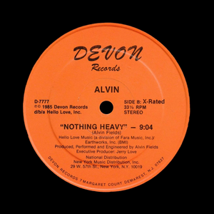 ALVIN "Nothing Heavy" PRIVATE PRESS SYNTH BOOGIE ELECTRO FUNK 12"