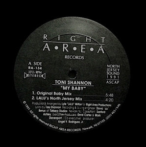 TONI SHANNON "My Baby" DEEP GARAGE HOUSE 12" SEALED