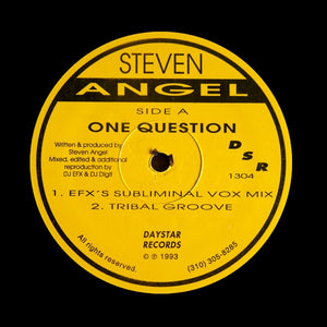 STEVEN ANGEL "One Question" SLEAZY DEEP GARAGE HOUSE 12"