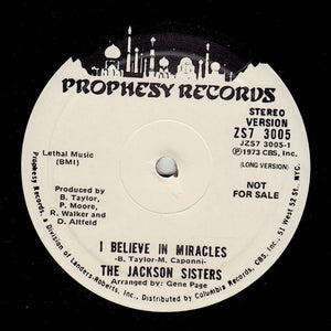 JACKSON SISTERS "I Believe In Miracles" MODERN SOUL DISCO FUNK REISSUE 12"