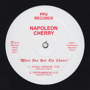 NAPOLEON CHERRY "When You Had The Chance" PPU MODERN SYNTH SOUL 12"