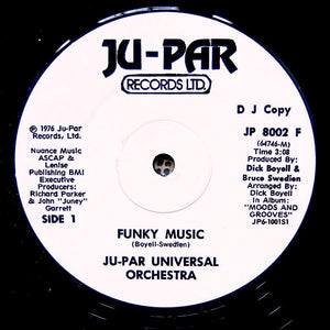 JU-PAR UNIVERSAL ORCHESTRA "Funky Music" DISCO FUNK PROMO REISSUE 12"