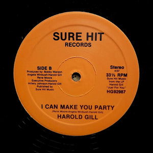 HAROLD GILL "I Can Make You Party" RARE SYNTH BOOGIE FUNK REISSUE 12"