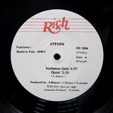 STEVEN "Invitation Only / Quick" SYNTH BOOGIE FUNK HOLY GRAIL REISSUE 12"