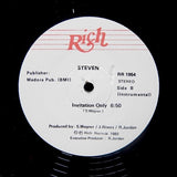 STEVEN "Invitation Only / Quick" SYNTH BOOGIE FUNK HOLY GRAIL REISSUE 12"