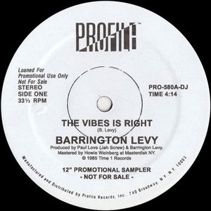 BARRINGTON LEVY "The Vibes Is Right" BALEARIC DUB REGGAE REISSUE 12"