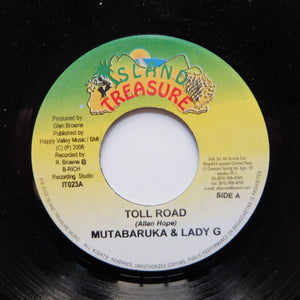 MUTABARUKA & LADY G "Toll Road" ULTRA RARE UNKNOWN DIGI DANCEHALL DUB REGGAE 7"