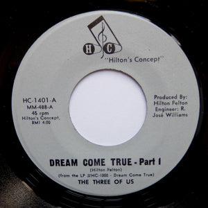 THE THREE OF US "Dream Come True" HILTON FELTON PRIVATE SOUL 7"