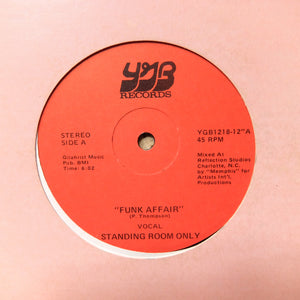 STANDING ROOM ONLY "Funk Affair" PRIVATE SYNTH BOOGIE DISCO FUNK 12"