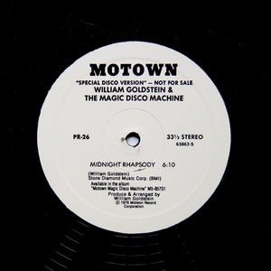William Goldstein & The Disco Machine "Midnight Rhapsody" RARE DISCO PROMO REISSUE 12"