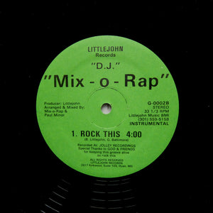 'D.J.' 'MIX-O-RAP' "Rock This" PRIVATE DC GO-GO HIP-HOP RANDOM RAP 12"