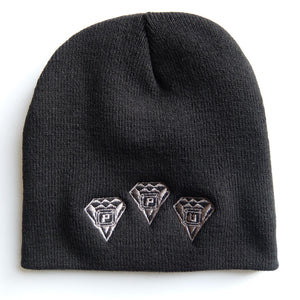 Ppu Skull Cap ~ Black Knit Ski Hat