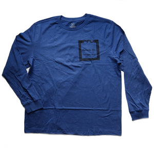 Ppu Records Inc "The Quality Sound" Oversized Long Sleeve T-Shirt - Cobalt