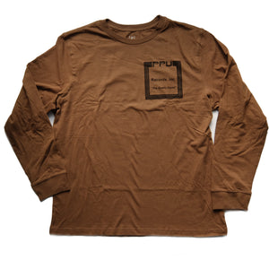 Ppu Records Inc "The Quality Sound" Oversized Long Sleeve T-Shirt - Cardboard
