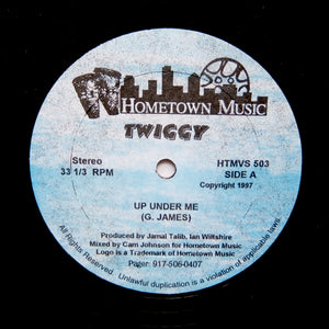 TWIGGY "Up Under Me" RARE HOMETOWN MUSIC ISLAND DIGI SOCA REGGAE RAPSO 12"