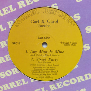 CARL & CAROL JACOBS "Street Party" ISLAND DIGI SOCA REGGAE 12"