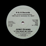 JUNE EVANS "If You Want My Lovin" PRIVATE PRESS BOOGIE FUNK REISSUE 12"