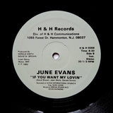 JUNE EVANS "If You Want My Lovin" PRIVATE PRESS BOOGIE FUNK REISSUE 12"