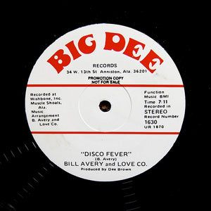 BILL AVERY and LOVE CO "Disco Fever" RARE BIG DEE FUNK REISSUE 12"