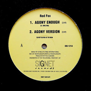 RED FOX / COMMANDER SHAD ‎"Agony Enough / Eunoch" RARE DIGI DANCEHALL REGGAE 12"